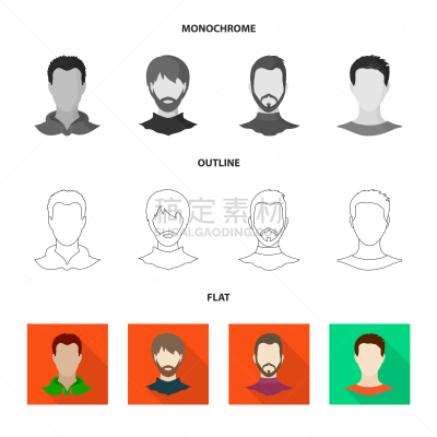 分离着色,计算机图标,专业人员,人造物,假发,男人,肖像,图像,摄影,收集