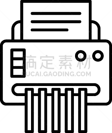 现代,轮廓,碎纸机,高雅,计算机图标,商务,计算机,技术,碎纸,联系