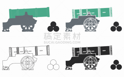 炮,轮廓,国际著名景点,国内著名景点,克里姆林宫,莫斯科,工程,著名景点,绘画插图,城市