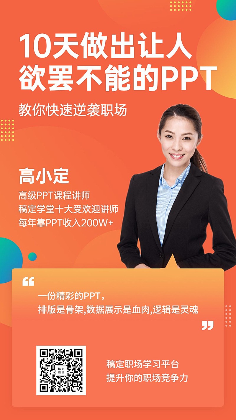 PPT课程讲师课程手机海报