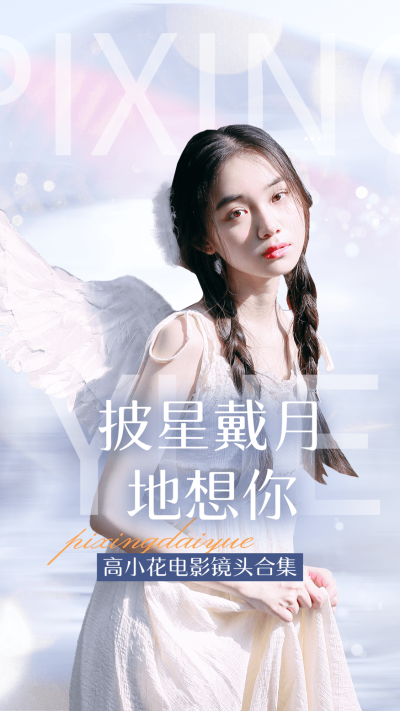 唯美风粉丝应援混剪竖版视频封面