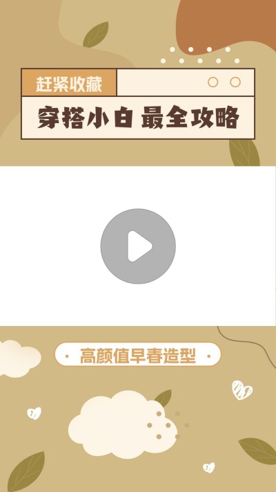 穿搭攻略宣传抖音竖版视频边框