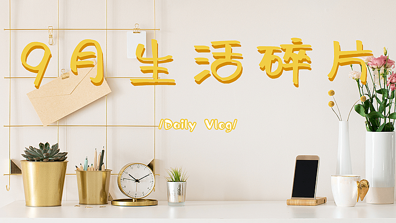 唯美实景风vlog横版视频封面