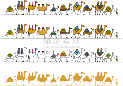 骆驼,草图,旅行拖车,式样,可爱的,家庭,野生动物,哺乳纲,动物,埃及