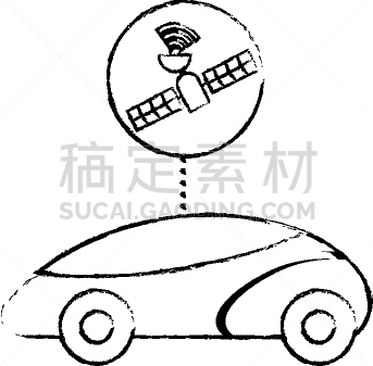 汽车,卫星天线,全球定位系统,数据,安全的,效率,自立,联系