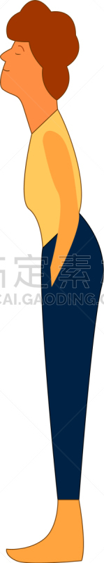 高雅,发型,彩色图片,青年女人,黄色,图像,女人,站,锻炼