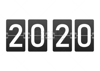 2020,倒计时,钟,绘画插图,矢量,数字,厚木板,全部,新年前夕,投