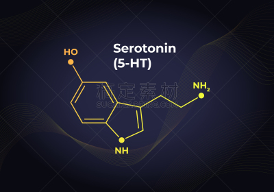 羟色胺,现代,科学,幸福,矢量,荷尔蒙,沮丧,设计,教育