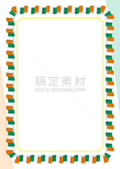 科特迪瓦,国境线,缎带,边框,人,漩涡形,白色,象牙,式样