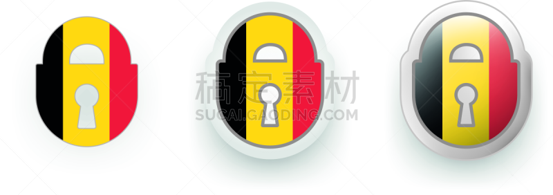 比利时,黄色,国内著名景点,白昼,红色,符号,挂锁,传单,全景