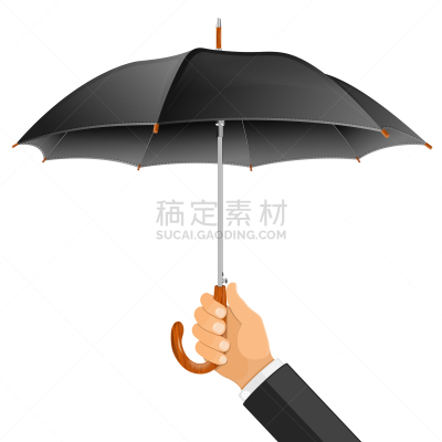 伞,手,分离着色,白色,商务,季节,男商人,安全的,男人,概念