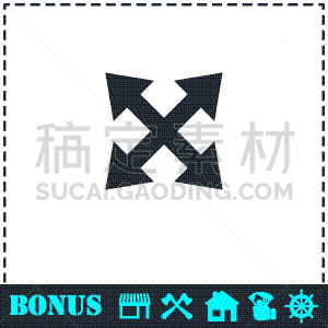 平坦的,图标,箭头符号,四个物体,分离着色,创造力,理论设计标签,商务,概念,准确