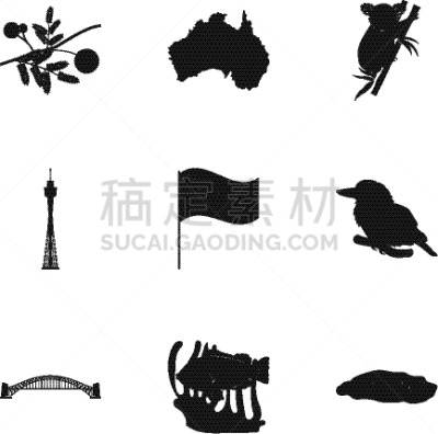 蜘蛛网,澳大利亚,计算机图标,分离着色,国内著名景点,符号,土著人,动物,收集