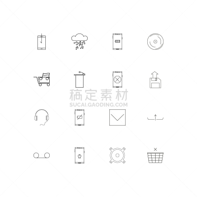 轮廓,直的,舞台,音乐,计算机图标,耳机,篮子,Disk,云,下载