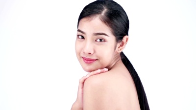 美女慢动作特写肖像