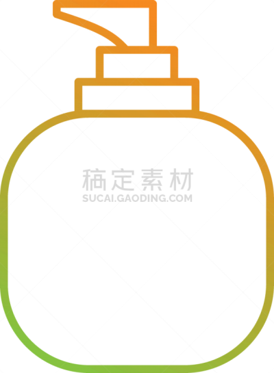 防晒霜,线图标,个性,分离着色,图表设计师,凡士林,现代,数码图形,矢量,插画