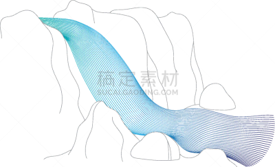 瀑布,公园,春天,品牌名称,波浪,河流,石头,行动,流动,绘制
