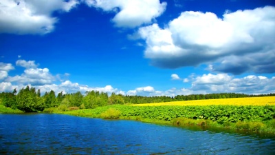 夏日蓝景