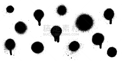 华丽的,多样,水滴,设计师,形状,点状,喷漆,喷溅