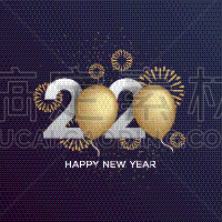 2020,新年前夕,商务,雪,模板,节日,图像特效,礼物,分离着色,问候