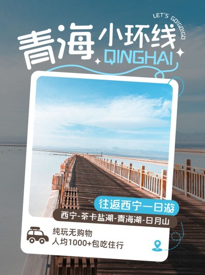 旅游攻略实景景点图框排版小红书封面