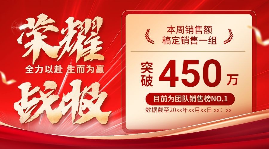 战报喜报票券图框横版banner海报AIGC预览效果