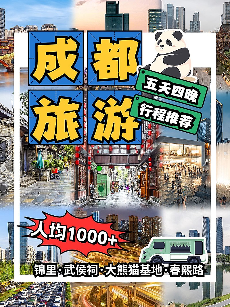 旅游攻略拼图宫格花字小红书封面