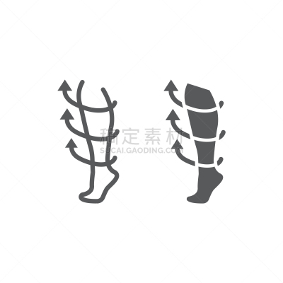 健康保健,长袜,符号,计算机图标,矢量,标志,线条,数码图形,直的,压力