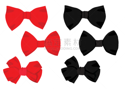 绘画插图,红色,蝴蝶结,矢量,黑色,白色背景,可爱的,装饰菜,婚姻,强迫性的