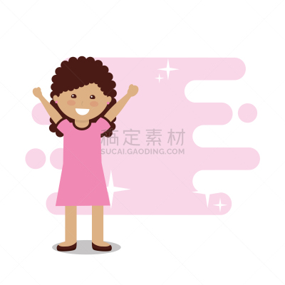 可爱的,彩色图片,女孩,幸福,色彩鲜艳,高举手臂,人,肖像,图像,相伴