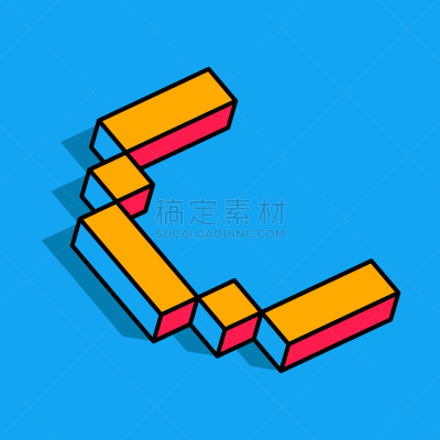 品牌名称,英文字母C,三维图形,分离着色,白色,创造力,书,文字,几何形状