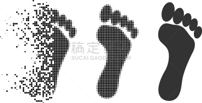 脚印,斑点,计算机图标,一个物体,迅速,无人迹,狗,点染,溶解,骨折