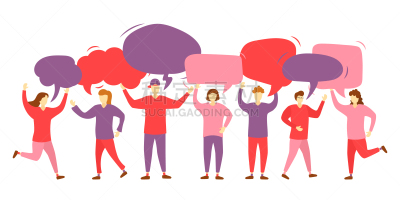 人,人群,对话气泡框,商务,社会化网络,与其他女人交谈,一个人,女人,想法,消息