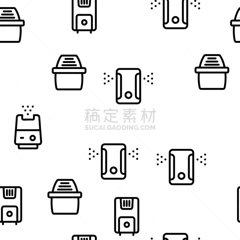 矢量,四方连续纹样,有序,纯净,风,技术,清洁工,细的,现代,设备用品