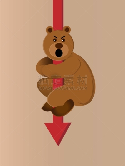 熊,红色,箭头符号,国际著名景点,商务,全球通讯,损失,危机,华尔街,商业金融和工业