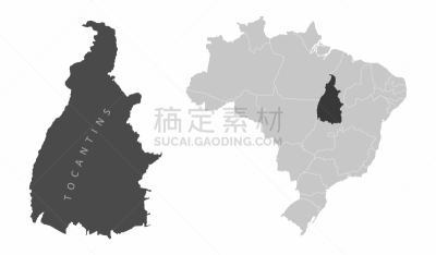 托坎廷斯,巴西,州,轮廓,平坦的,计算机图标,图像,无人,设计元素,矢量