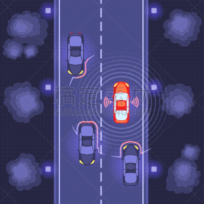 交通,路,汽车,传感器,技术,雷达,顺序,城市,监视,自立