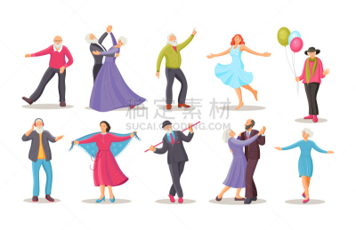 老年男人,女人,舞蹈,人,老年人,高雅,毛衣,披肩,复古风格,简单生活
