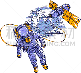 宇航员,风景,太空交通工具,太空船,国际空间站,太空服,科学家,直的,云,联系