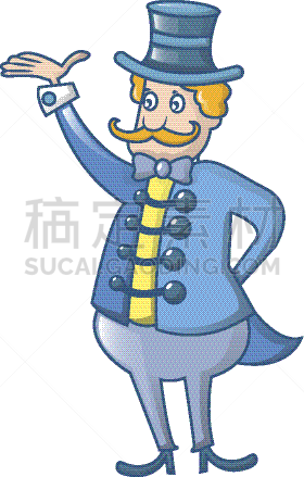 男人,马戏团,计算机图标,时尚,动画片,无尾礼服,摆拍,圆柱体,外套大衣,站