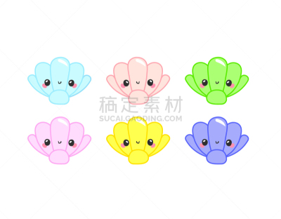 可爱的,可爱,性格,贝壳,海星,船,海龟,动物,儿童,问候