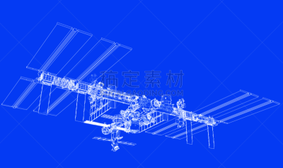 太空船,轮廓,矢量,未来,空间站,几何形状,蓝图,技术,火箭,车站
