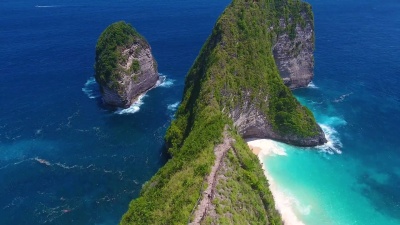 Kelingking海滩鸟瞰，Nusa Penida