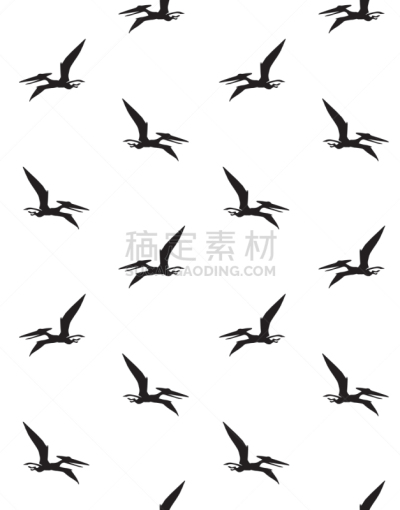 翼手龙,四方连续纹样,可爱的,纺织品,侏罗纪,壁纸,动物,鸟类,想法,剪影
