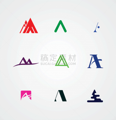 letter a logo collection