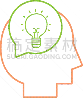 男人,电灯泡,成一排,想法,里面,人,图像,剪影,闲谈,思考