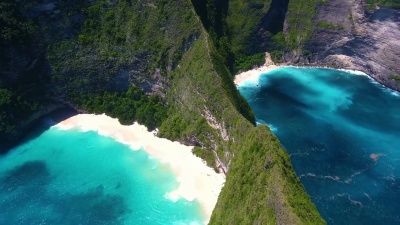 Kelingking海滩鸟瞰，Nusa Penida