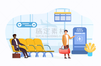 机场,等,两个物体,走廊,旅途,行李,手提箱,酒店服务台,飞机,设备用品