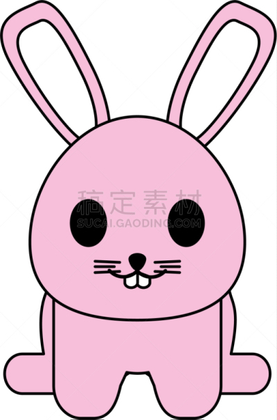 兔子,绘画插图,分离着色,可爱的,白色,宠物,自然,野生动物,图像,哺乳纲