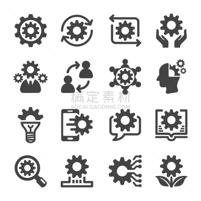图标,智慧,商务,技术,设备用品,品牌名称,思考,搜寻,分享,生长